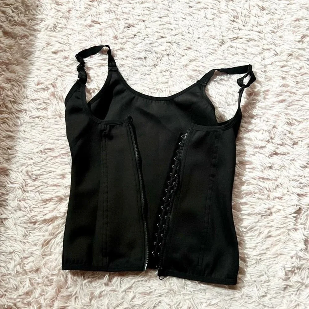 Black Underbust Waist‎ Trainer Corset Bustier Compression Neoprene Womens XL